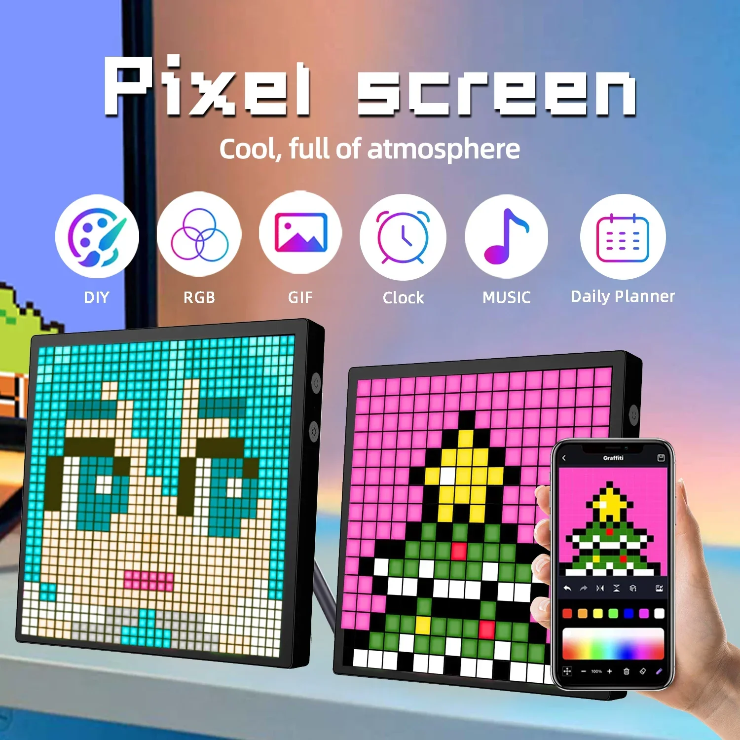 Pixel Art Led Panel - Inteligente led matriz pixel display rgb