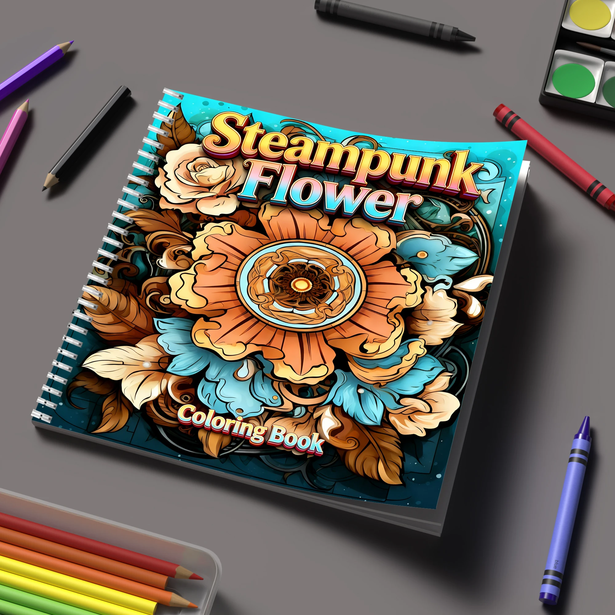 Photography Of Book - Livro de Colorir Flores Steampunk para