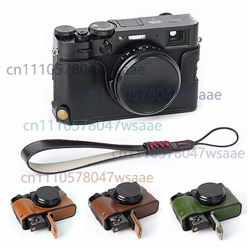 1PCS Capa de Couro Meia-Capa p - Camera Strap Leather avaliação e preço