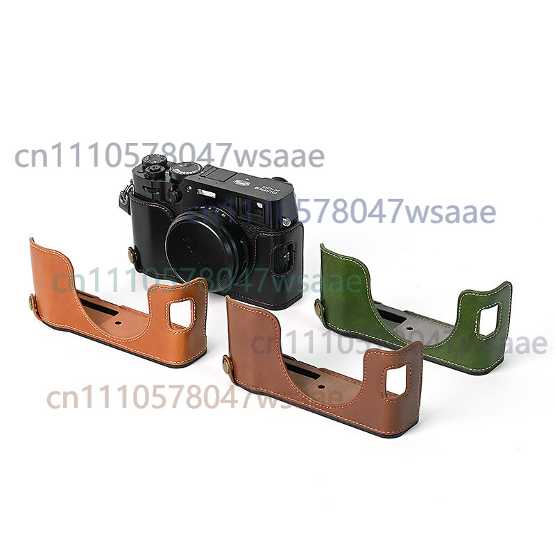 1PCS Capa de Couro Meia-Capa p - Camera Strap Leather avaliação e preço