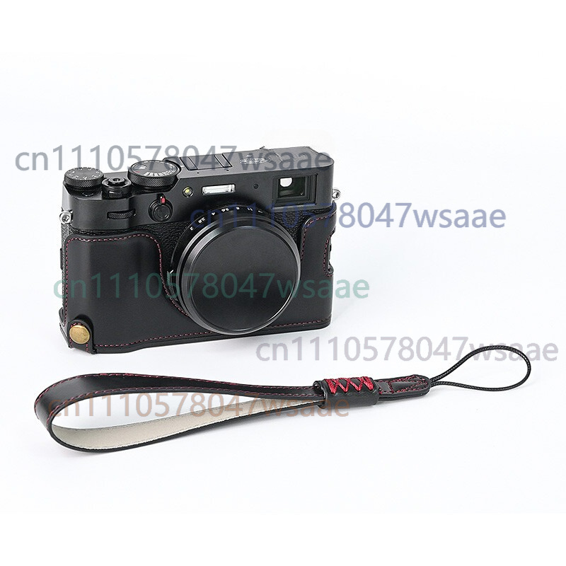 1PCS Capa de Couro Meia-Capa p - Camera Strap Leather avaliação e preço