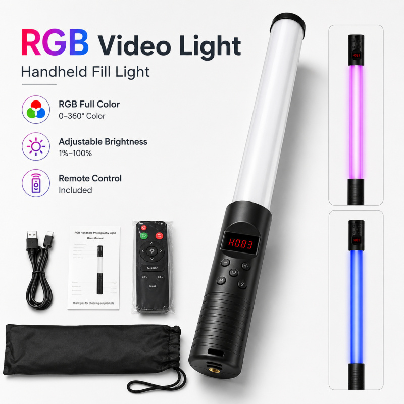 Lanterna de Vídeo RGB Portátil - Photography Umbrella Lights avaliação e preço