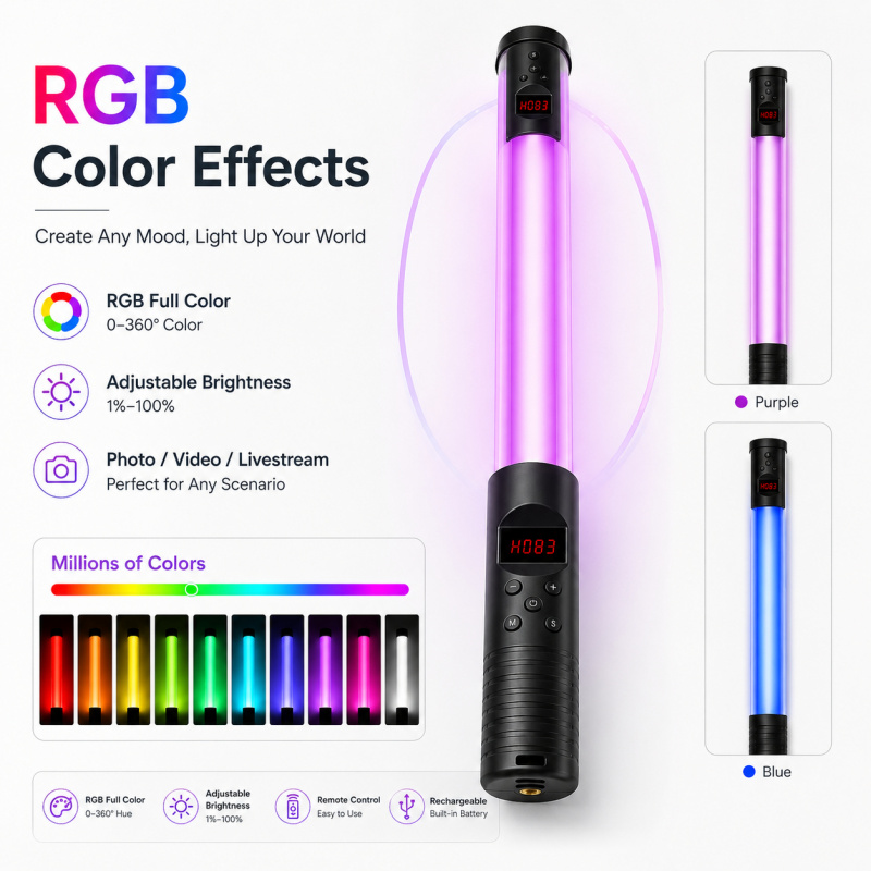 Lanterna de Vídeo RGB Portátil - Photography Umbrella Lights avaliação e preço