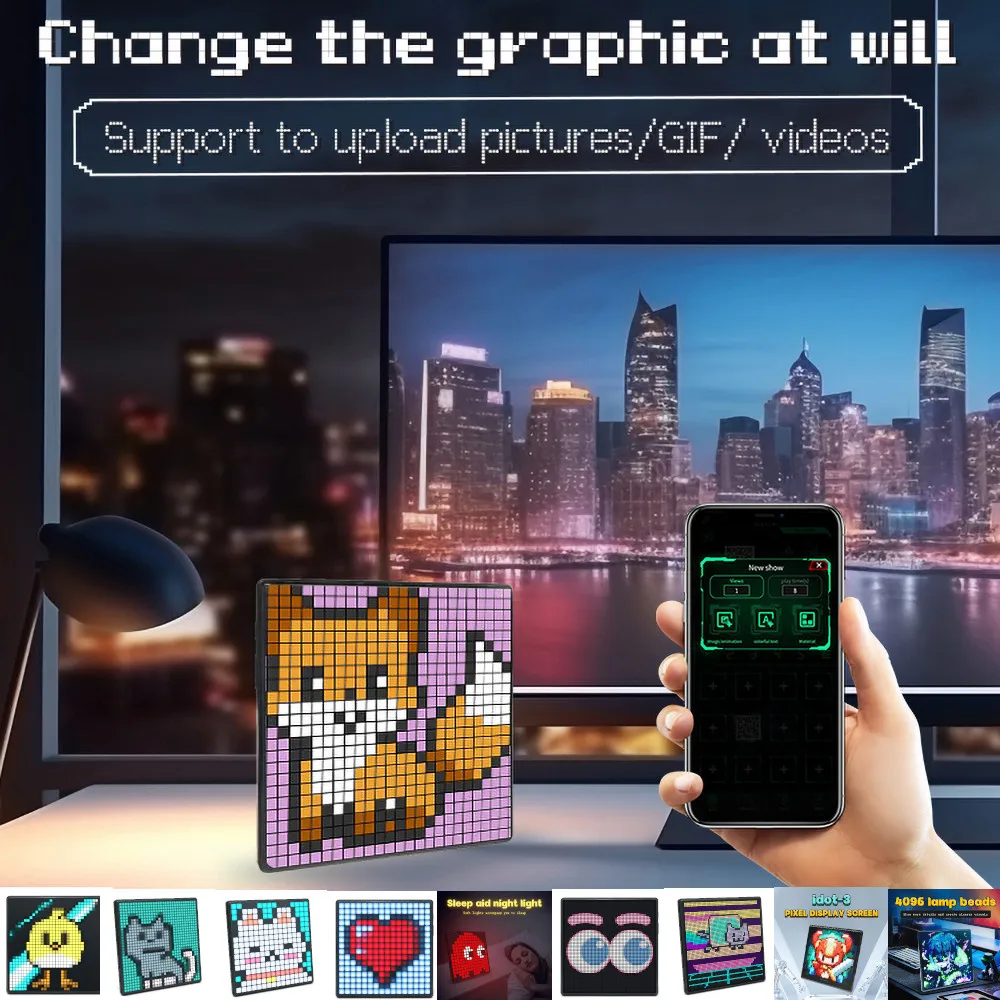 Novo display de pixel led 64x6 - Pixel Art Led Panel avaliação e preço