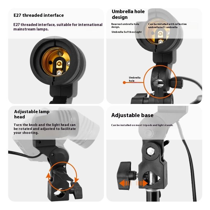 1.8m cabo e27 soquete softbox  - Photography Umbrella Lights avaliação e preço